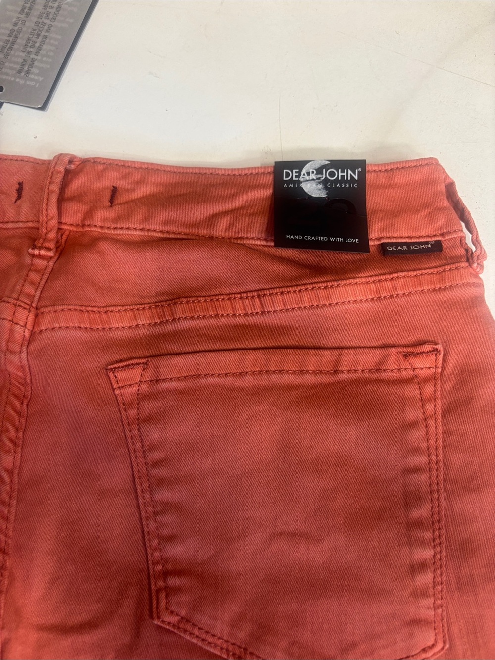 Dear John Rust Orange Rolled-Hem Denim Shorts - Picture 2 of 7